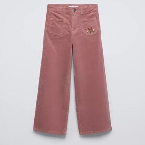 Zara Girls Pink Velvet Pants